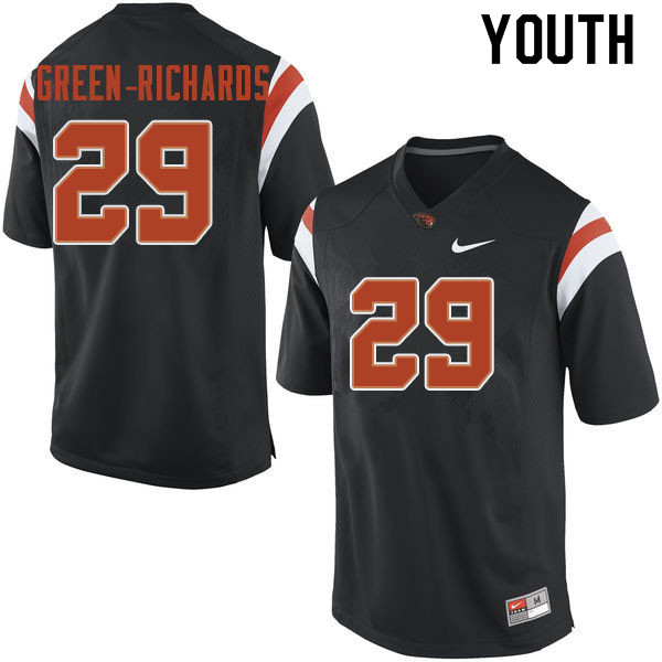 Youth #29 Myles Green-Richards Oregon State Beavers College Football Jerseys Sale-Black